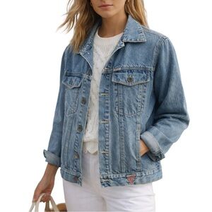 Vintage Georges Marciano For Guess Jean Jacket 80s 90s Denim Size Medium